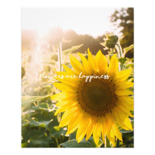 Impression Photo La citation "fleurs de tournesol sont bonheur "