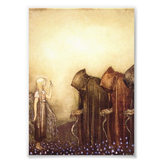 Impression Photo « La Clé d'or » Aquarelle de John Bauer (Devant)