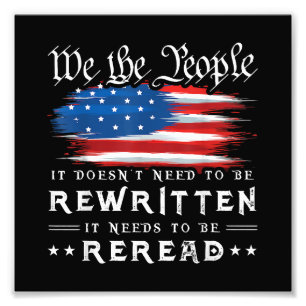 Impression Photo La Constitution américaine du drapeau doit être re