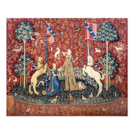 Impression Photo La Dame et la licorne, Goûtez (Devant)
