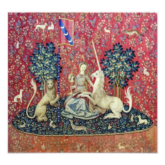 Impression Photo La Dame et la licorne, Vue (Devant)