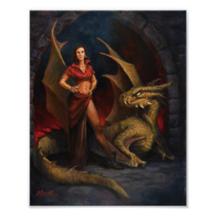 Impression Photo La Dame et le Dragon