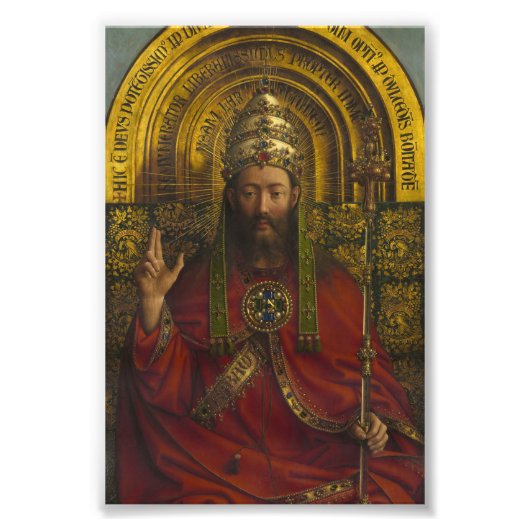 Impression Photo La Déité Enthronée, Christ, Le Retable De Gand (Devant)