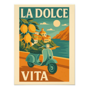 Impression Photo La Dolce Vita – Voyage sur la Côte Italienne Rétro