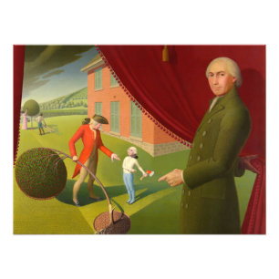 Impression Photo La fable de Parson Wees par Grant Wood