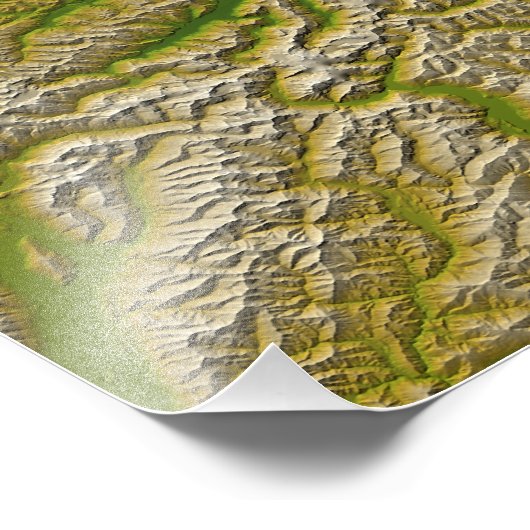 Impression Photo La faille alpine le long de la côte ouest (Coin)