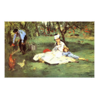 La famille Monet dans son jardin Edouard Manet