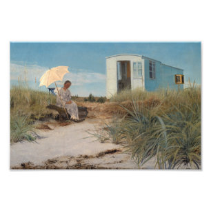 Impression Photo La femme de l'artiste avec la caravane familiale  