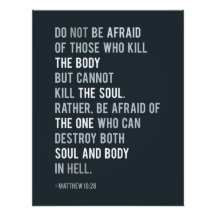 La foi chrétienne Bible Verse matthew 10:28 Vérité