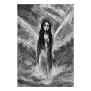 Impression Photo La Luna Dark Angel Fairy Goth Woman Art original