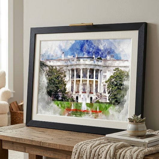 Impression Photo La Maison Blanche à Washington DC – Façade Sud