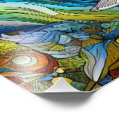 Impression Photo La Majestueuse Mosaïque Marine Une Baleine De Verr (Coin)