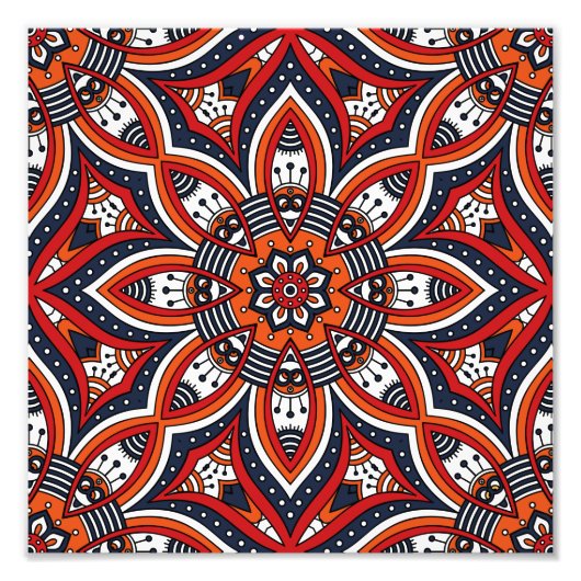 Impression Photo La nature peintre Boho Floral Mandala (Devant)