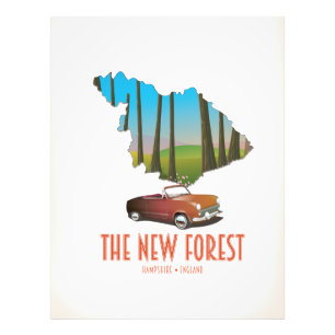 Impression Photo La nouvelle carte de la forêt Hampshire Angleterre