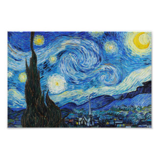 Impression Photo La nuit étoilée (1889) par Vincent Van Gogh