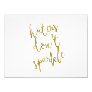 Impression Photo La Parties scintillant de Faux Gold Foil ne fait p