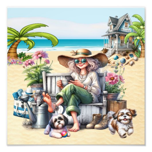 Impression Photo La Plage - Mon Endroit Heureux (Devant)