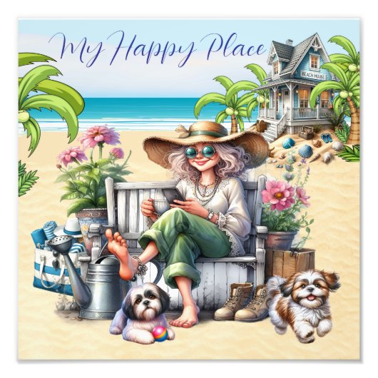 Impression Photo La Plage - Mon Endroit Heureux (Devant)