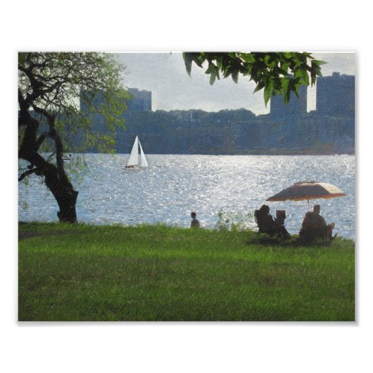 Impression Photo La rivière lors d'une chaude soirée d'été (Devant)