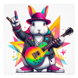 Impression Photo La rockstar du lapin