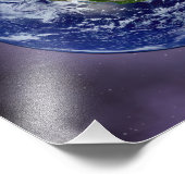 Impression Photo La Terre montrée aux bords extérieurs (Coin)