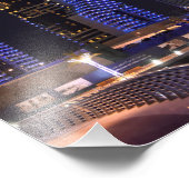 Impression Photo La tour de Dubaï Cayan la nuit (Coin)