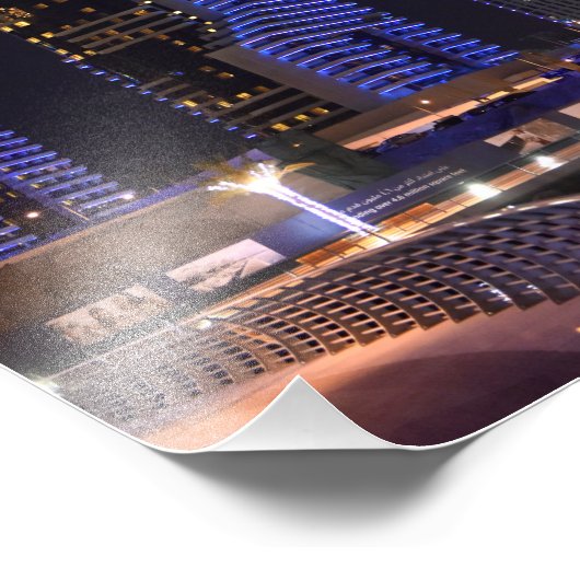 Impression Photo La tour de Dubaï Cayan la nuit (Coin)