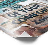 Impression Photo La Vie Commence À La Fin De La Zone De Confort (Coin)