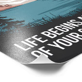 Impression Photo La vie commence à la fin de votre zone de confort (Coin)