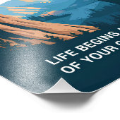 Impression Photo La vie commence à la fin de votre zone de confort (Coin)