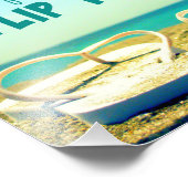 Impression Photo La vie est meilleure à Flip Flops (Coin)