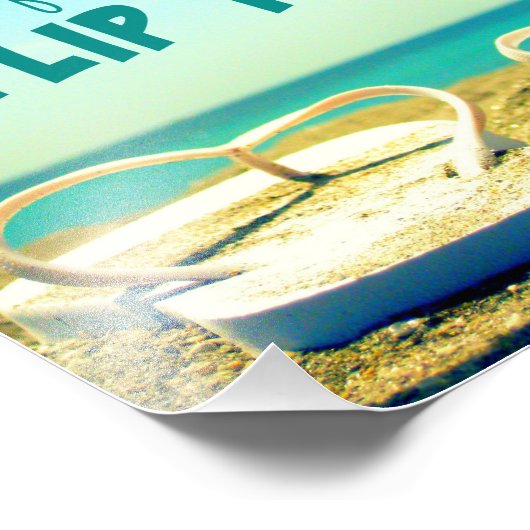 Impression Photo La vie est meilleure à Flip Flops (Coin)