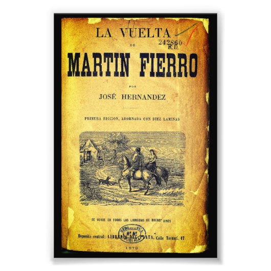Impression Photo La Vuelta de Martín Fierro (Couverture, 1879, prem (Devant)