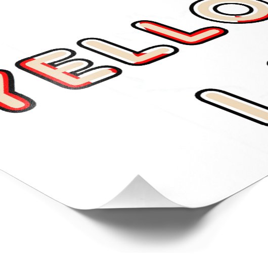 Impression Photo labo jaune Canadien-Drapeau dans le nom (Coin)