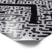Impression Photo Labyrinthe Intriqué Noir & Blanc (Coin)