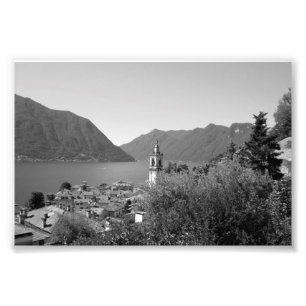 Impression Photo Lac B&W Como