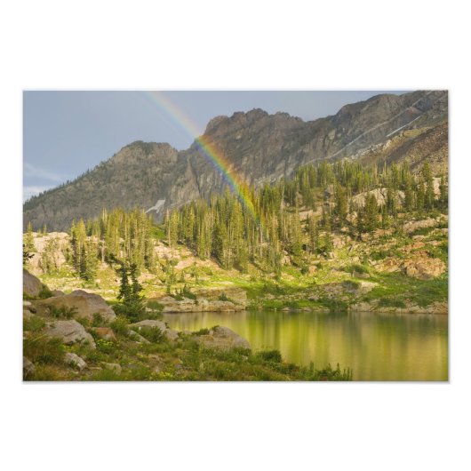 Impression Photo Lac Cecret avec arc-en-ciel sur Devil's Castle, (Devant)