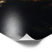 Impression Photo Lac gelé au coucher du soleil (Coin)