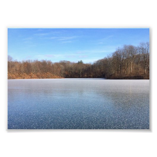 Impression Photo lac gelé comme des étoiles (Devant)