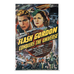 IMPRESSION PHOTO L'AFFICHAGE VINTAGE DU FILM FLASH GORDON