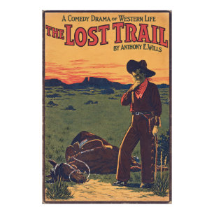 Impression Photo L'affiche de théâtre Western vintage The Lost Trai