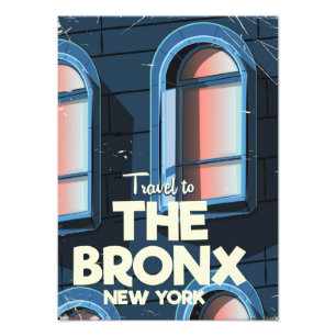 Impression Photo L'affiche de voyage de Bronx New York City