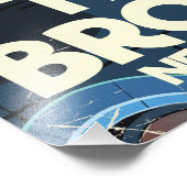 Impression Photo L'affiche de voyage du Bronx New York City (Coin)