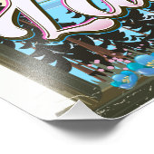 Impression Photo L'affiche de voyage en avion des Grands Lacs (Coin)