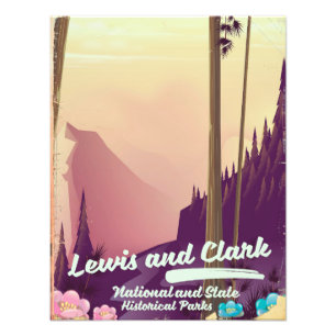 Impression Photo L'affiche du parc national Lewis et Clark