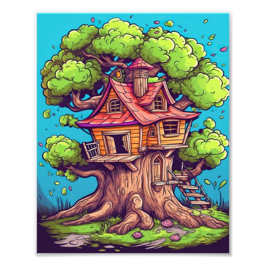 Impression Photo L'affiche Magical Carved Treehouse (Devant)
