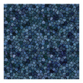 Impression Photo Lagune Bleue Minuit Pavé Patchwork Terrazo Pat (Devant)