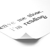 Impression Photo Laisse-moi seul je lis (Coin)