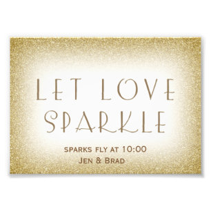 Impression Photo Laisser l'amour scintiller - or scintillant envoye