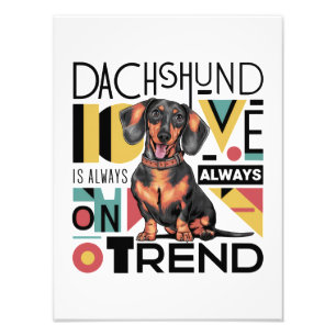 Impression Photo L'Amour Dachshund Est Toujours En Tendance